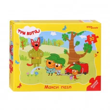 Контурный Макси-пазл 30 эл. "Три кота" (АО "СТС") 64008