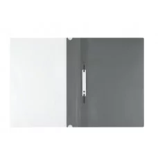 Папка-скоросшиватель пластик. СТАММ А4, 160мкм, серая с прозр. верхом 355673