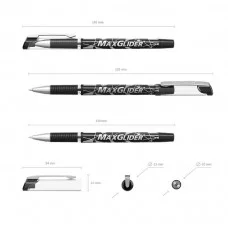 Ручка шариковая ErichKrause MaxGlider® Stick&Grip 0.7, Ultra Glide Technology, цвет чернил черный  45214