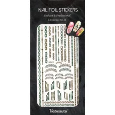 Наклейки для маникюра MD413 1шт розовый/золотой 1866849