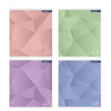 Тетрадь 48л., А5, клетка, Alingar "Pastel", скрепка, мелованный картон (стандарт), блок офсет