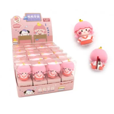 Точилка  CW-69 "Школьница" 45*35*25мм, фигурная, 1 отделение, без накопителя, в упаковке ПВХ XP-2802 (24/720)  325092