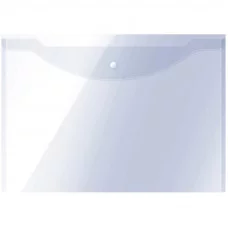 Папка-конверт на кнопке OfficeSpace А3, 150мкм, прозрачная Спейс 267524