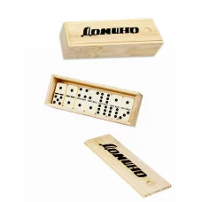 Домино пластиковое (18.5х6х4.2 см) в деревянной. коробке (Арт. AN02566) AN02566