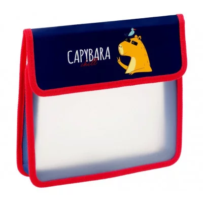 Папка для тетрадей 1 отделение, ArtSpace "Capybara", А5, пластик, на липучке 365776