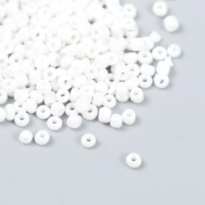 Бисер "Zlatka" 08/0, 3 мм, 10 г 0121 белый 9317252