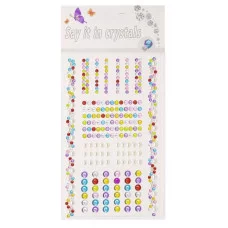 Наклейки-стразы Alingar, акриловые, "Цветные узоры",  пакет с европодвесом AL10172