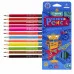 Карандаши цветные двусторонние Yalong 12/24 цв. "Роботы. DUO" деревянные, трехгранные, заточенные, грифель 3.0 мм, картон. уп., европод. YL231029-24