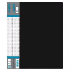 Папка на 4 кольца 30/25/О 0,6мм "Daily" сменн этик черный DEVENTE 3081414 317199