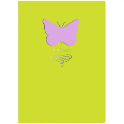 КНИГА ДЛЯ ЗАПИСЕЙ А5 ИСКУССТВЕННАЯ КОЖА SOFT TOUCH Butterfly. Салатовый КЗБФЛ5802932