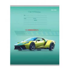 Тетрадь КОСАЯ ЛИНИЯ 12л. РАЗНЫЕ АВТОМОБИЛИ - 12 (12-4465) цвет.мелов.обл. 12-4465