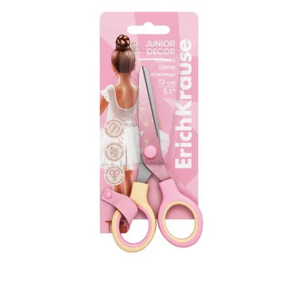 Ножницы ErichKrause Junior Decor Pointes, с принтом на лезвиях, 13см  60491