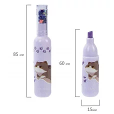 Набор текстовыделителей 6 ПАСТЕЛЬНЫХ ЦВЕТОВ, кросс-серия МИЛЫЕ КОТЫ, линия 1-5 мм, BRAUBERG, 152619