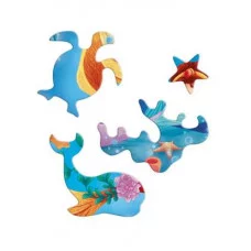 Пазл фигурный на подложке. 80 деталей. Русалочки. 30х30,5 см. ГЕОДОМ