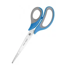 Ножницы канцелярские 21,5 см. (НЖ-1171) лезвия из нерж стали, (2,0мм), прорезин ребристые ручки