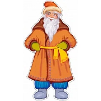 Ф-11239 Плакат вырубной А3. Дед зимой (с блестками в лаке) / (серия) Сфера