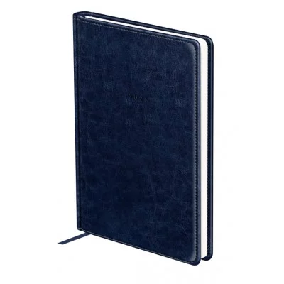Ежедневник датированный 2026г., А5, 176л., твердый переплет, кожзам, BG "Nebraska. Blue", синий 380096