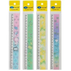 Линейка: "DINO"; пластиковая, с рисунком-динозаврики /ассорти/, 20 см. МС-6515