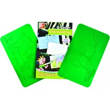 Трафарет ЛУЧ ЗЕБРА+ пластик зелен. рельефный Луч 107589