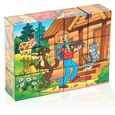 Кубики 12шт "Простоквашино - 2" (С/м) 87345