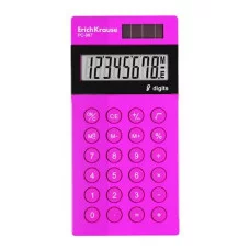 Калькулятор карманный 8-разрядов ErichKrause PC-987 Neon, розовый 1шт 62012