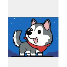 Картина по номерам на холсте 20х16 "Лайка"(д) КН2015400