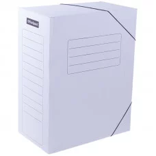 Папка архивная на резинках OfficeSpace, микрогофрокартон, 150мм, белый, до 1400л. 225433