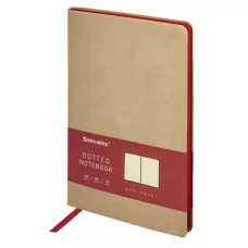 Блокнот А5 148x218 мм BRAUBERG Metropolis Mix под кожу, 80 л. в точку, бежевый, 113317