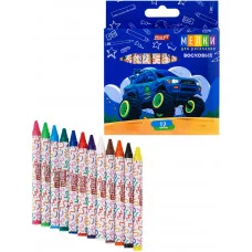 Набор восковых мелков для дет.твор. ДЖИП (ШМ-4519),12цв TM "Profit" ШМ-4519