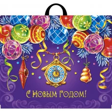 Пакет полиэтиленовый с петлевой ручкой Старинные часы 60х50/70 мкм ПП-7295