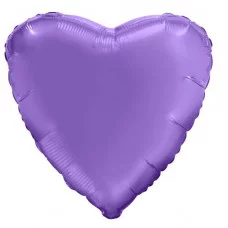 Шар (19\'\'/48 см) Сердце, Мистик, Пурпурный, Сатин, 1 шт. 758205