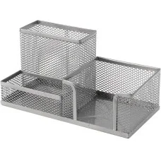 Органайзер настольный металлический 3 отделения серый DV-12756GR