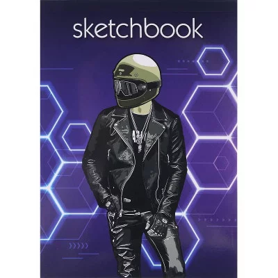 Скетчбук Парень в шлеме А5, 48л, КБС (офсет) С48-4191