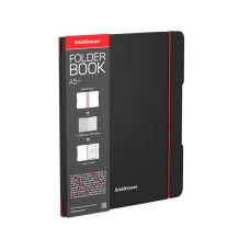 Тетрадь общая ученическая в съемной пластиковой обложке ErichKrause® FolderBook Accent, красный, А5+, 48 листов, клетка 51431