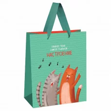 Пакет подарочный 1шт 11*14*6,5см MESHU "Настроение", выборочный лак, матовая ламинация 354588