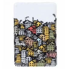 Обложка для проездного, 6,5*0,3*9,5см, с нанесенным рисунком, "Крыши домов"   3279297