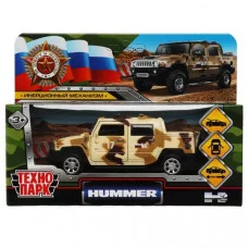 Машина металл HUMMER H2 PICKUP КАМУФЛЯЖ 12 см, двер, баг, инер, песочн Технопарк 340970