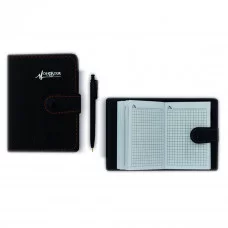 Бизнес- блокнот с авторучкой 80 см х 110 см 7БЦ Alingar иск. кожа клапан на кнопке 80 л. клетка 1шт AL4327