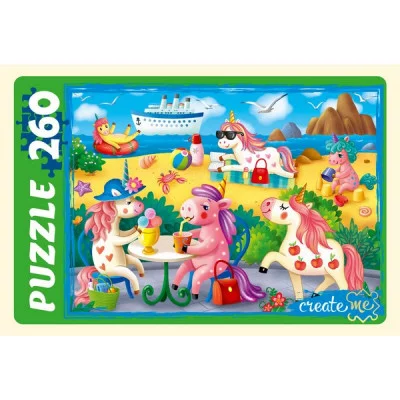 ПАЗЛЫ 260 элементов. ЧУДЕСНЫЕ ЕДИНОРОГИ №31 (Арт. ПУ260-3910)