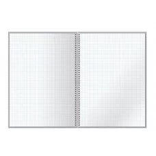 Тетрадь 80л., А4 клетка на гребне BG "My prints", матовая ламинация, твердая обложка 341865