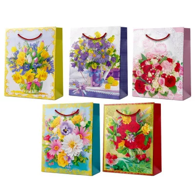 Пакет подарочный 33*45*10см Русский дизайн, микс женский, ламинированный дизайн 292761