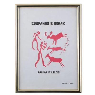 Рамка пластиковая 21*30 KLERK 2132401797 золото 213240-1797