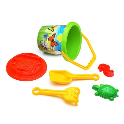 Песочный набор №2 (ведро, лопата, грабли, сито, 2пасочки) П3114С