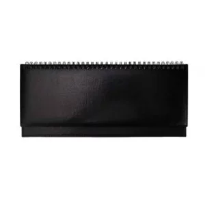 ПЛАНИНГ 56 л. недатир. SELECTION - BLACK (56-5075) греб, кожзам (черный), серебр срез 300х130мм 56-5075