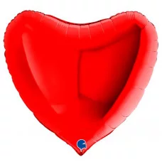 Шар (18\'\'/46 см) Сердце, Красный, 1 шт. 18008R