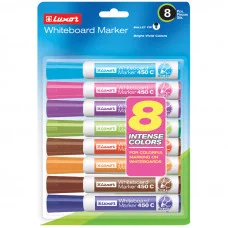Набор маркеров для белых досок Luxor "450C" 8цв., пулевидный, 2мм, блистер Luxor 260569