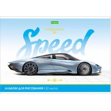 АЛЬБОМ для рисования 32л А4ф на скобе серия -АВТОстиль- 066979 Аль3421