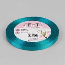 Лента атласная №47 6мм*25±1ярд морская волна АУ 1218104