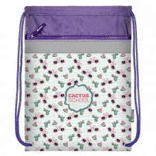 Мешок д/обуви Schoolformat КАКТУСЫ 42х34 см 1 отд. с карм. на молнии 197641