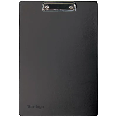 Планшет с зажимом Berlingo, ПВХ, черный BERLINGO_ 235779